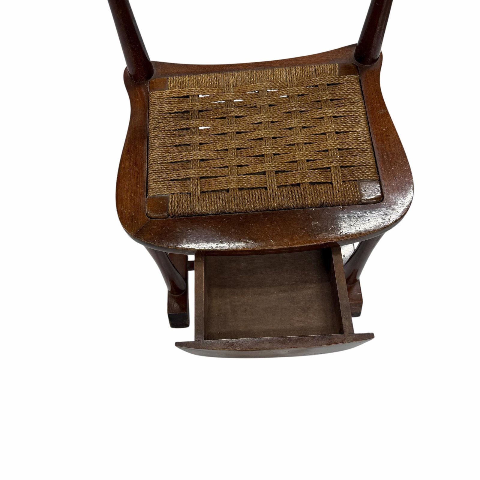 Mid Century Men's Mahogany "Spqr" Clothing Valet, Seat and Drawer. No - 7