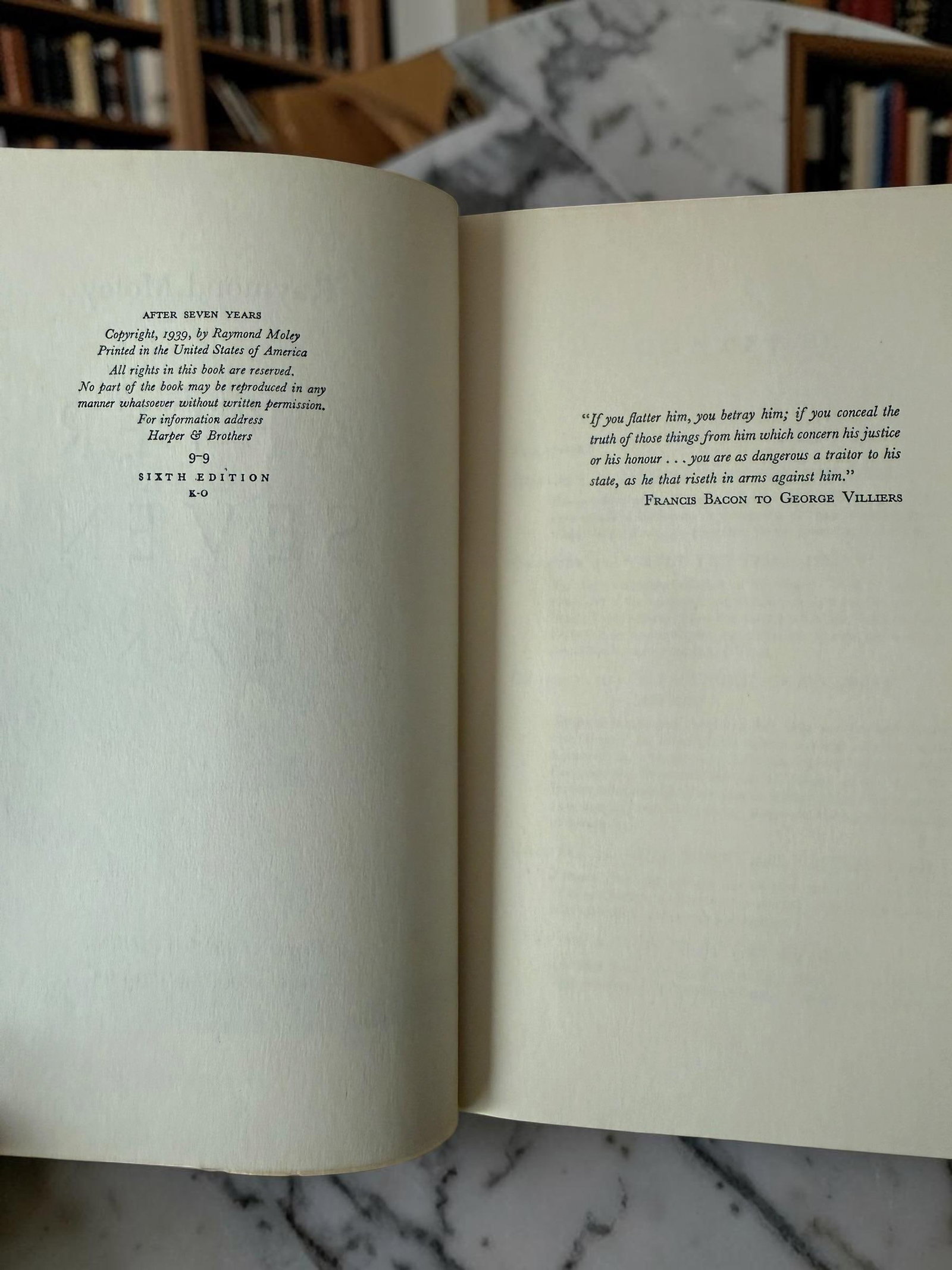 1939 Author Signed and Dated Hardcover Book Raymond Moley After Seven Years - 4