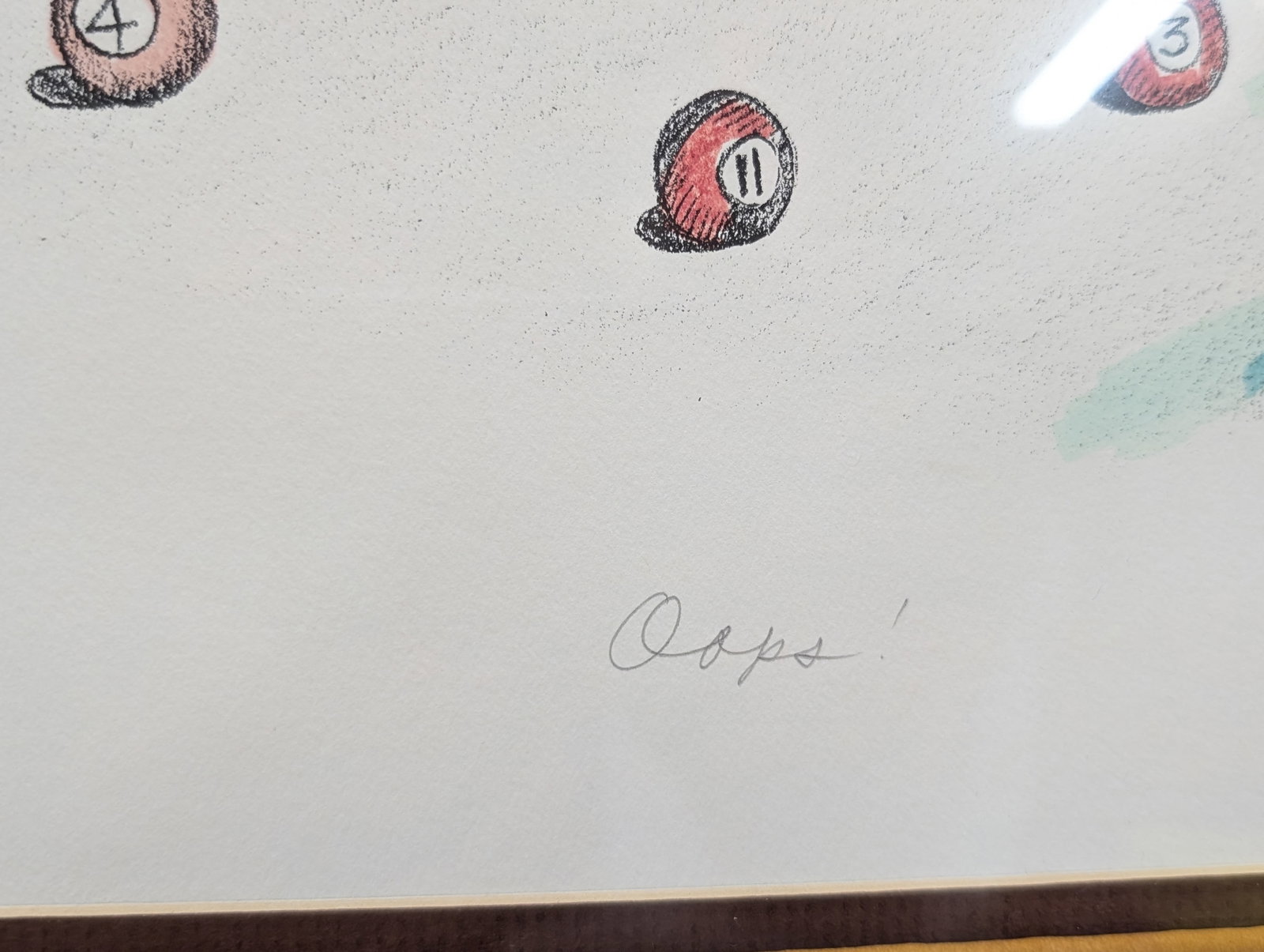 1970s Title: "Oops!" (Or, "The Rip-Off") Signed Artist Proof of Clowns Playing Pool by George Criona - 3