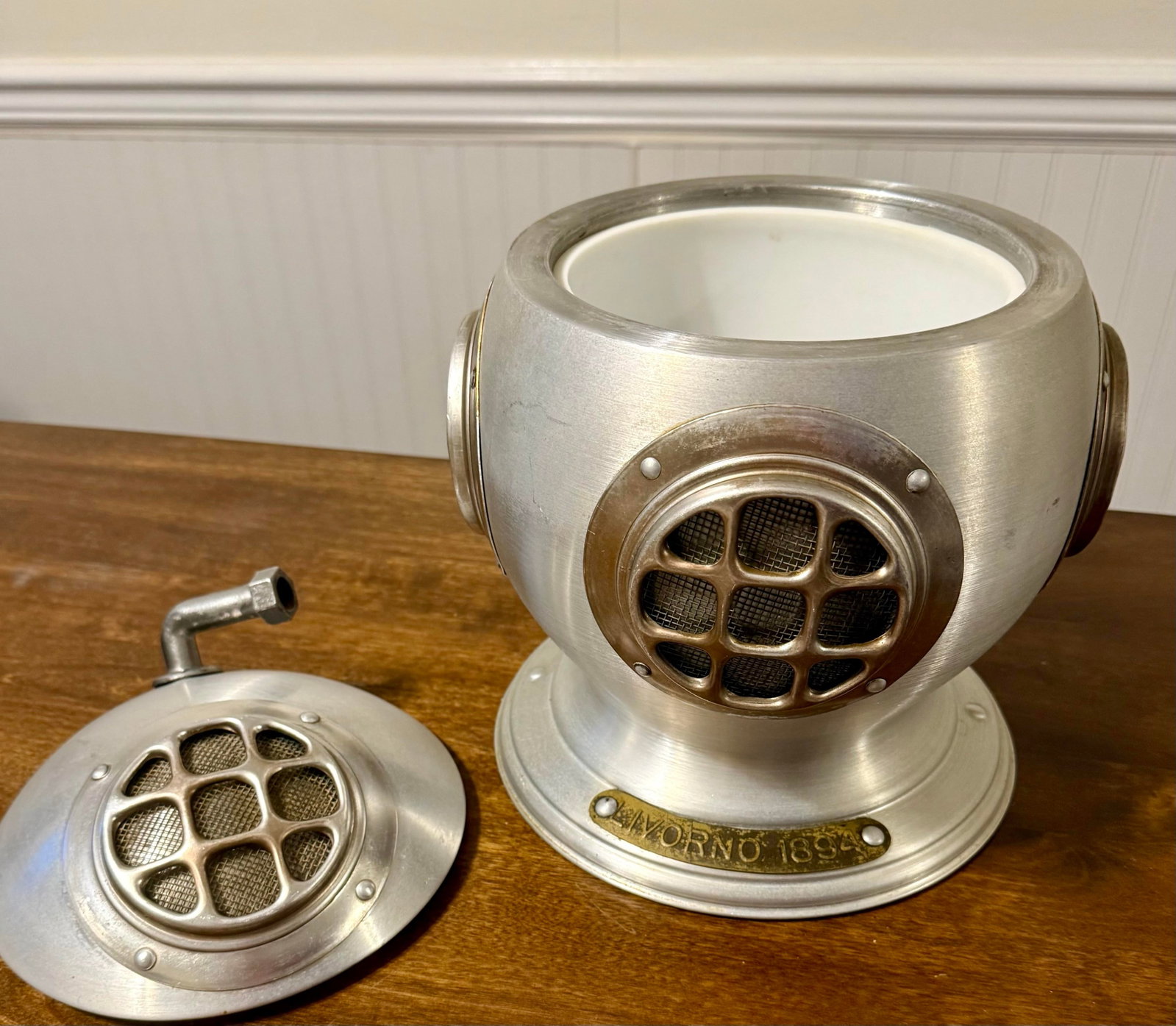 Vintage Diving Helmet Ice Bucket - 6