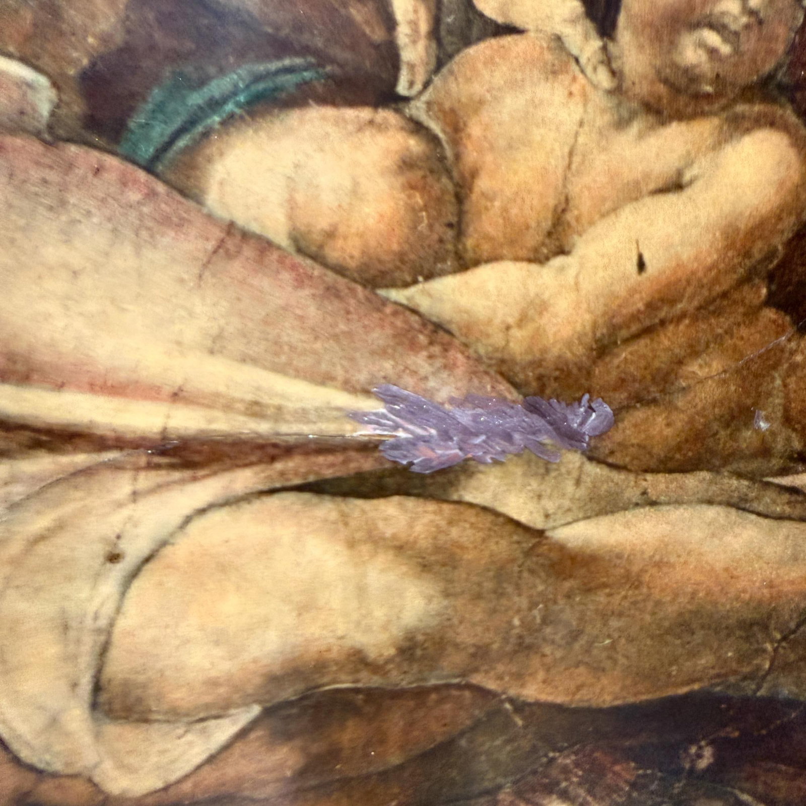 The Creation of Adam Michelangelo by Maria Teresa Mendez Goatskin on Wood - 7