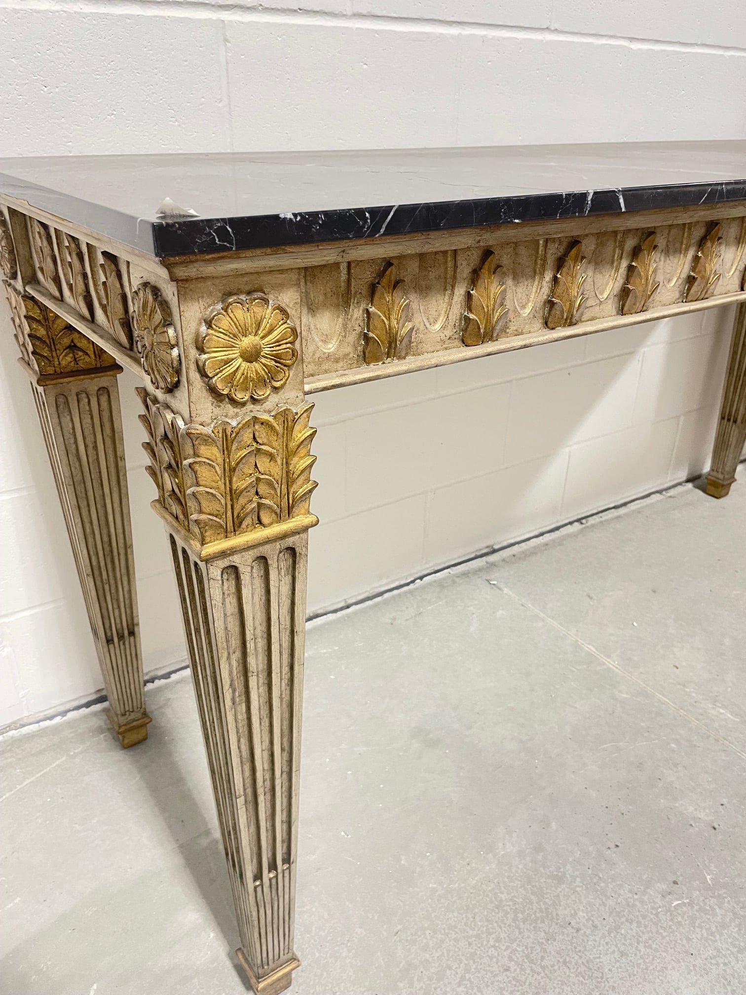 Console Table With Marble Top - 2