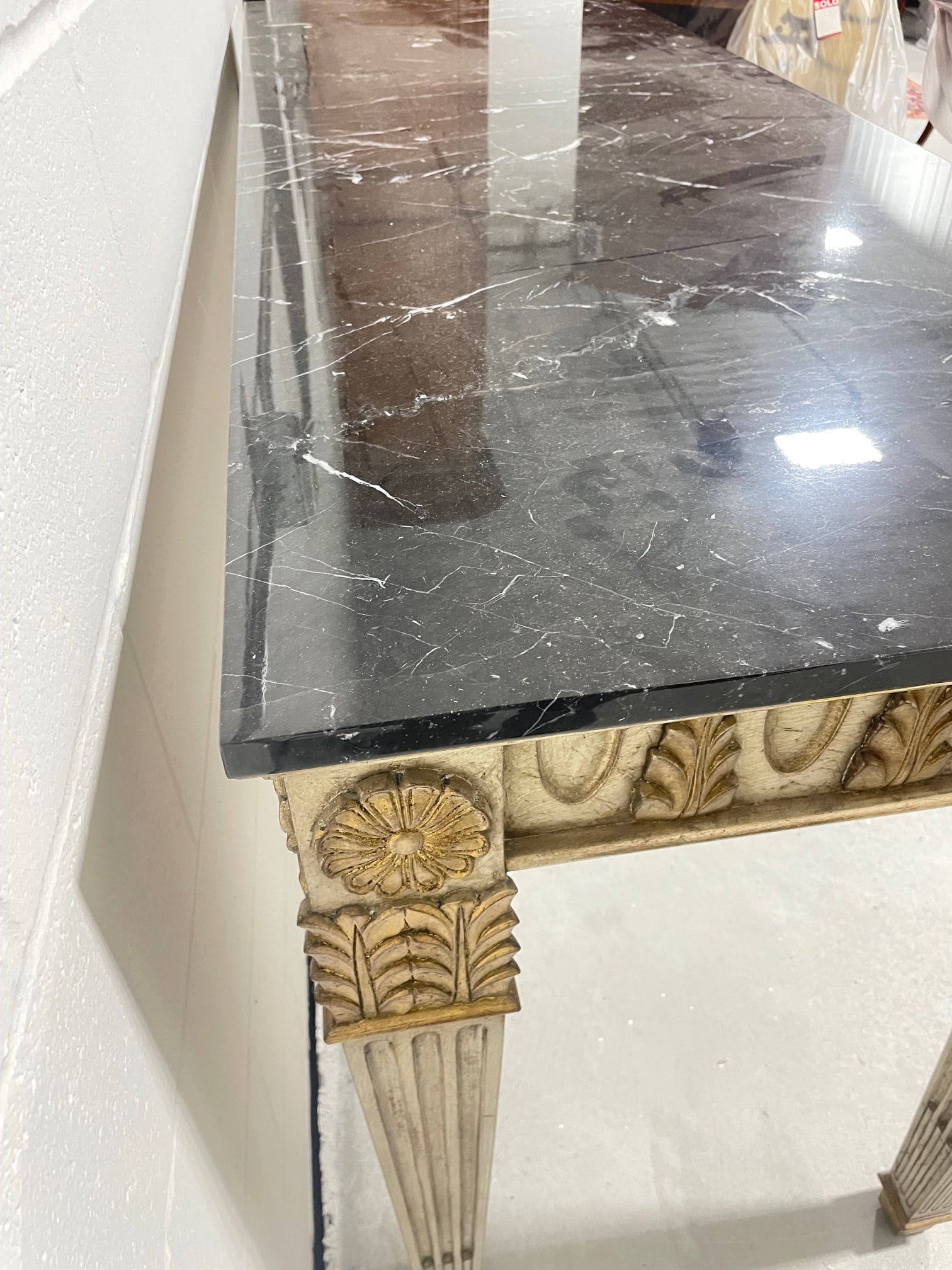 Console Table With Marble Top - 4