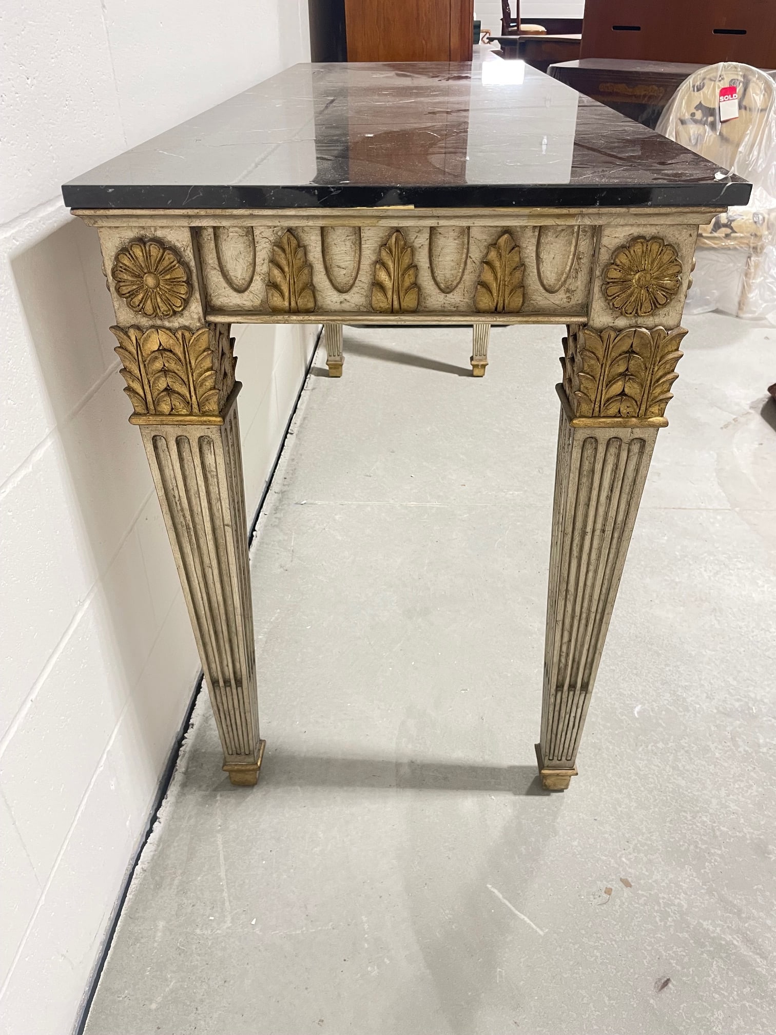 Console Table With Marble Top - 5