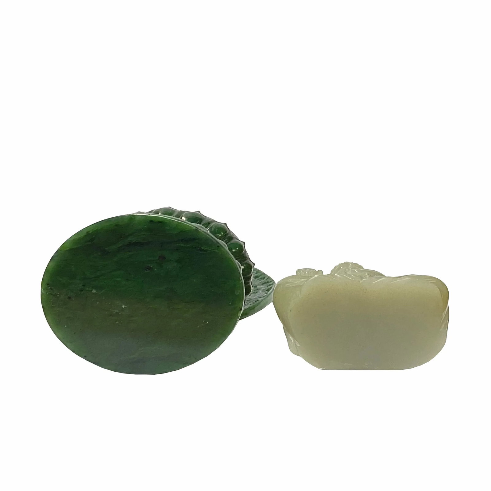 Chinese Jade Stone Sitting Buddha Gautama Amitabha Shakyamuni Statue - 7