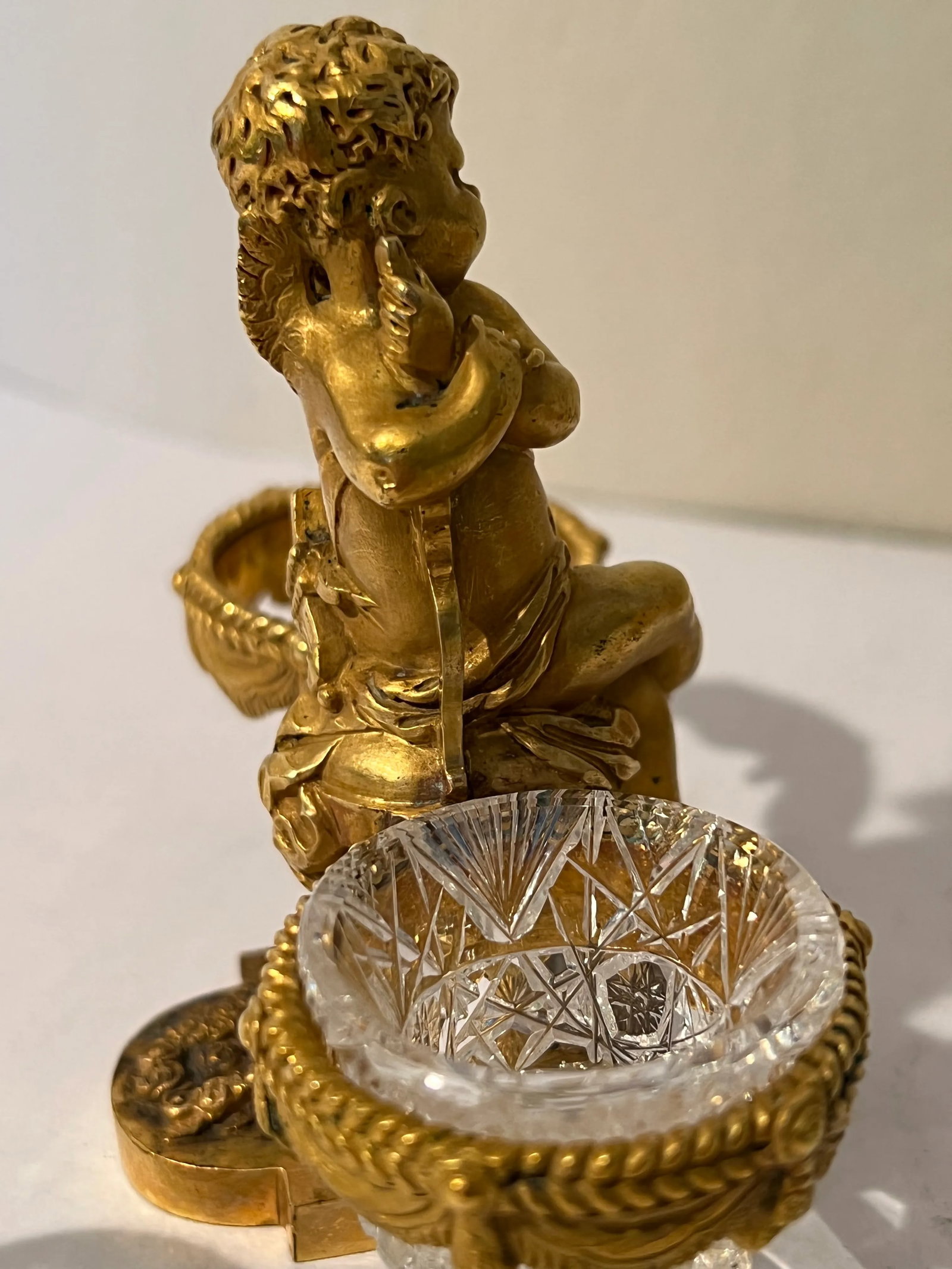 19th Century Baccarat Gilt Bronze & Crystal Double Salt Cellars- a Pair - 7