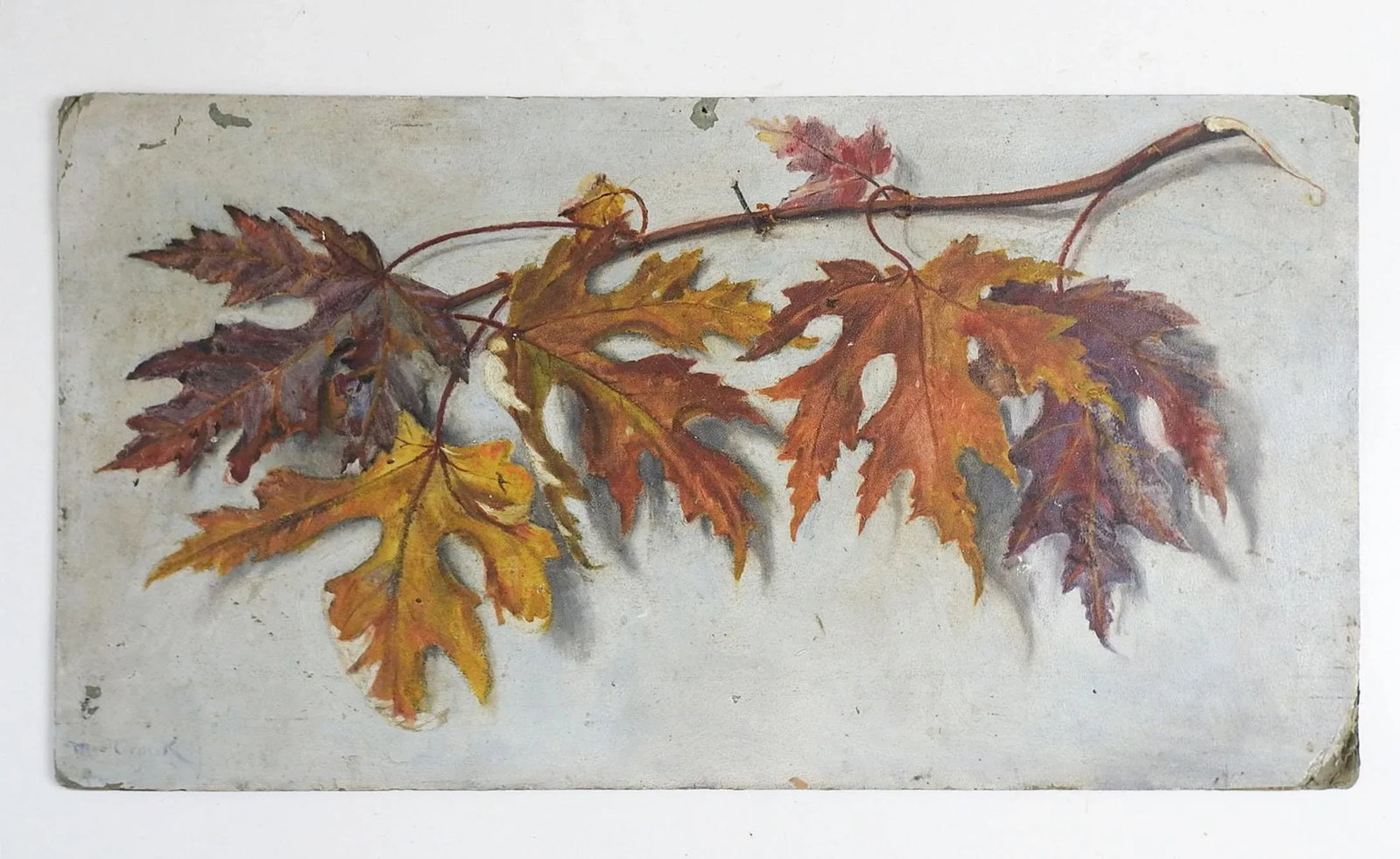 Antique Oak Leaves Painting - 4