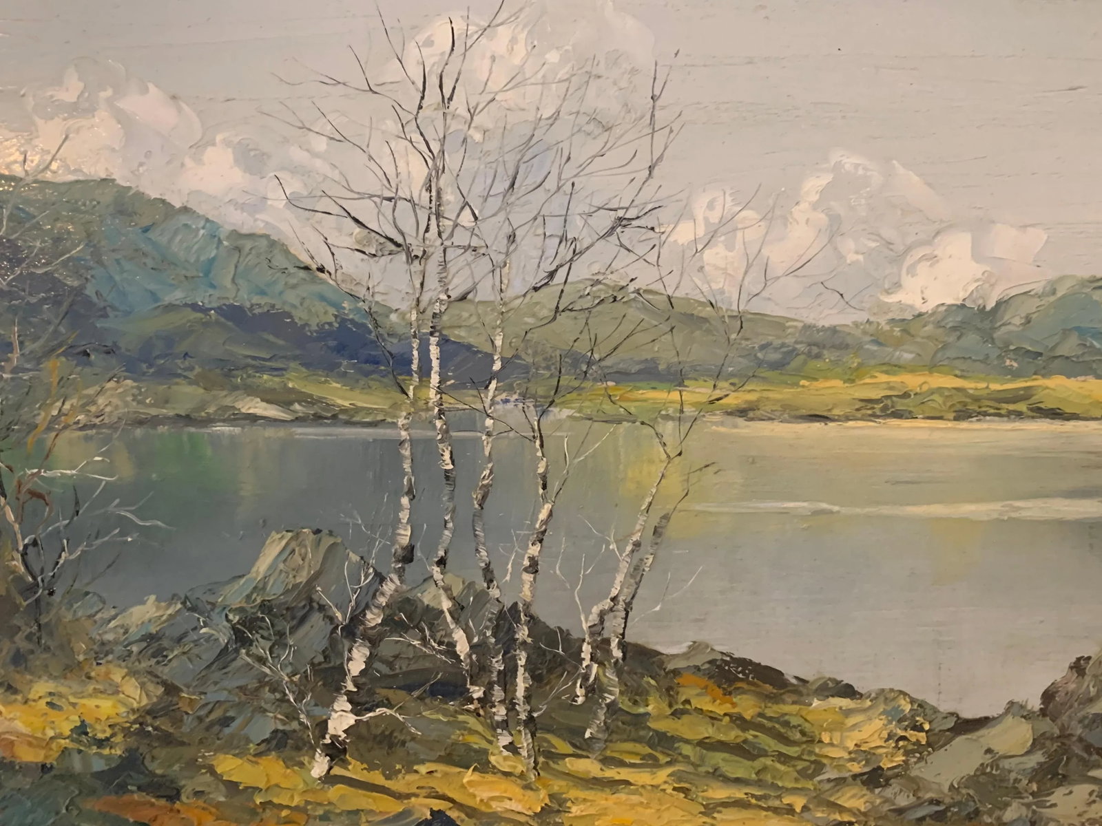 Vintage Oil Painting of Snowdon Mountains & Lakes in Wales by Modern British Artist, 1975 Circa - 11