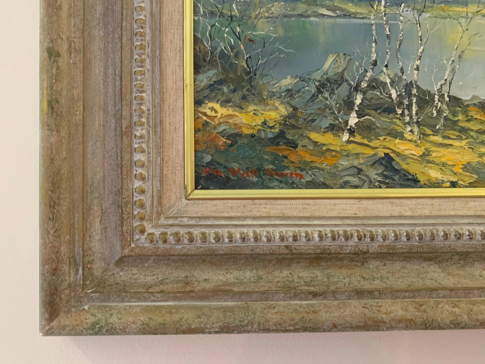 Vintage Oil Painting of Snowdon Mountains & Lakes in Wales by Modern British Artist, 1975 Circa - 9