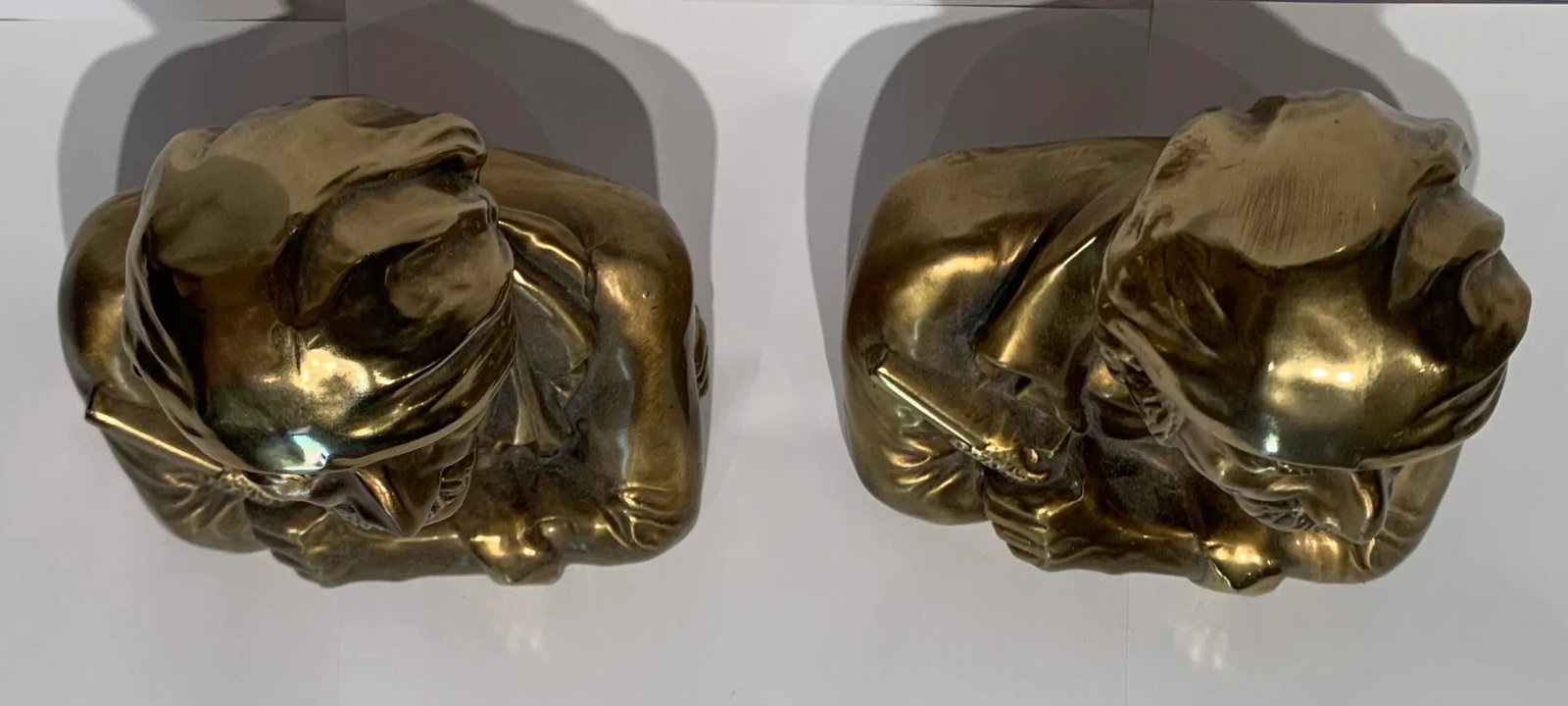 1950s Spanish Men Brass Statues - a Pair - 3