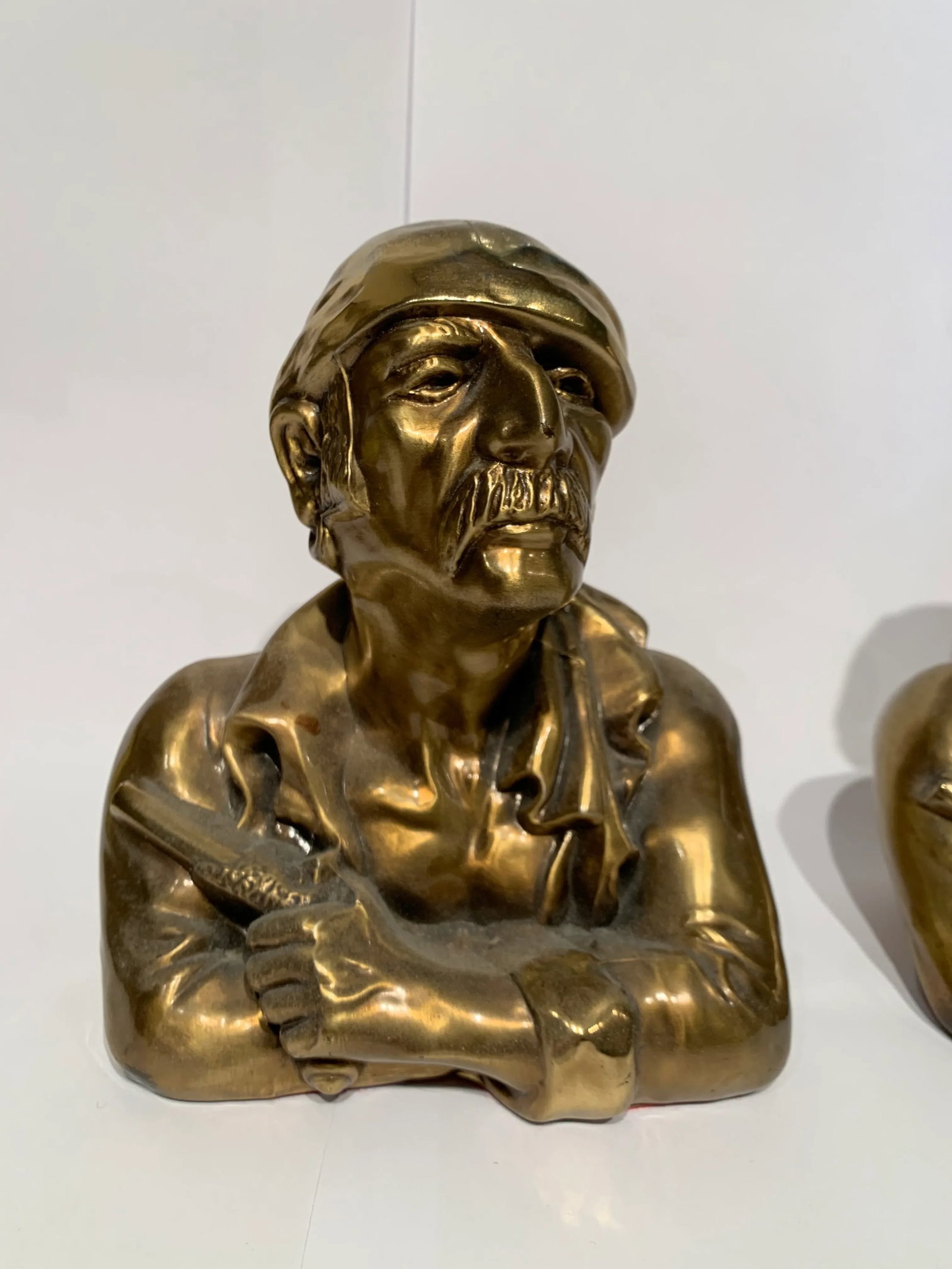 1950s Spanish Men Brass Statues - a Pair - 4