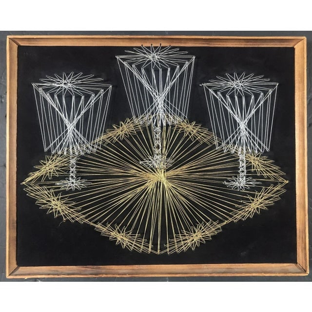 Mid Century Handcrafted Modern String Art - 5
