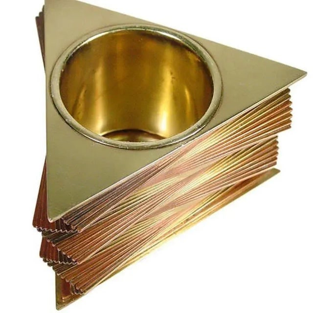 1935 Art Deco Stacked Brass & Copper Machine Age Humidor Box by John Ota, Pair - 3