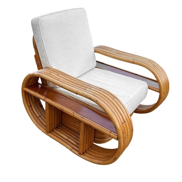 Restored 1940s Rattan Six-Strand Shelf Arms Sofa and Chair Set - 7