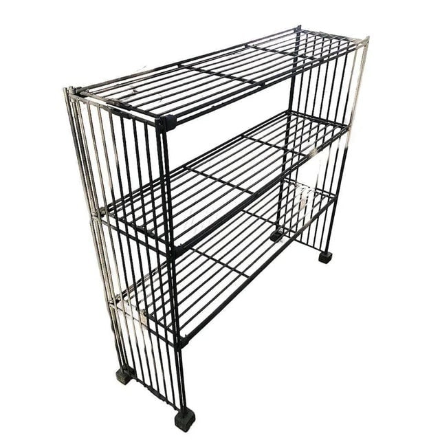 Mid-Century 3-Tier Iron Wire Art Display Shelf Bookshelf - 2
