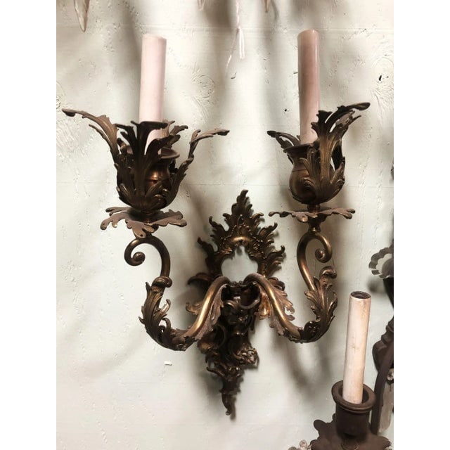 1950s Italian Baroque Candelabra Style Wall Sconce, Pair - 4