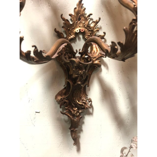 1950s Italian Baroque Candelabra Style Wall Sconce, Pair - 7