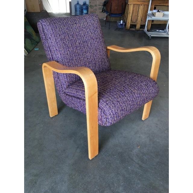 Thonet Bentwood Armchair With Purple Seat - 2