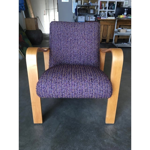 Thonet Bentwood Armchair With Purple Seat - 3