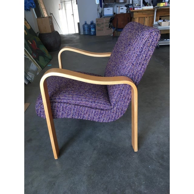 Thonet Bentwood Armchair With Purple Seat - 5