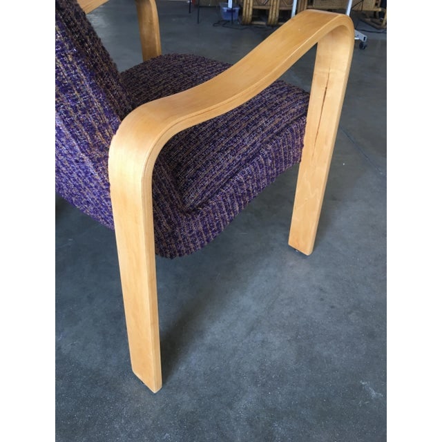 Thonet Bentwood Armchair With Purple Seat - 7