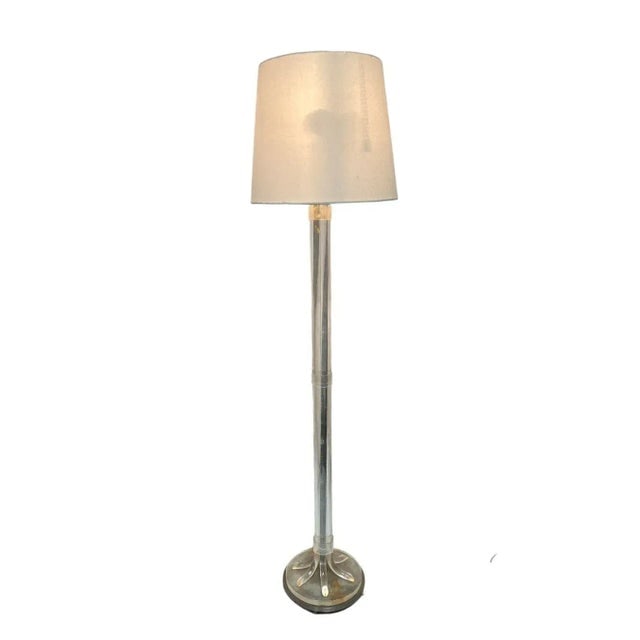 1960s Hollywood Regency Lucite and Chrome Floor Lamp - 3