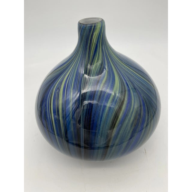 Mid-Century Handblown Swirl Murano Glass Vase - 2