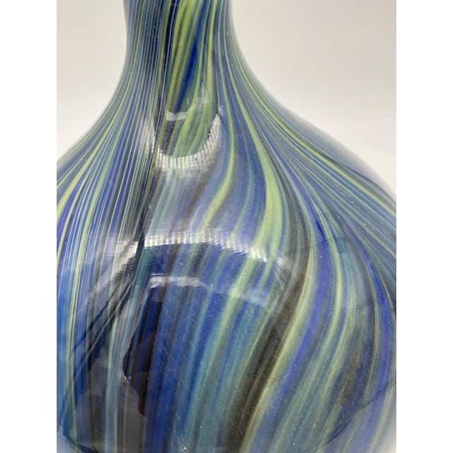 Mid-Century Handblown Swirl Murano Glass Vase - 4