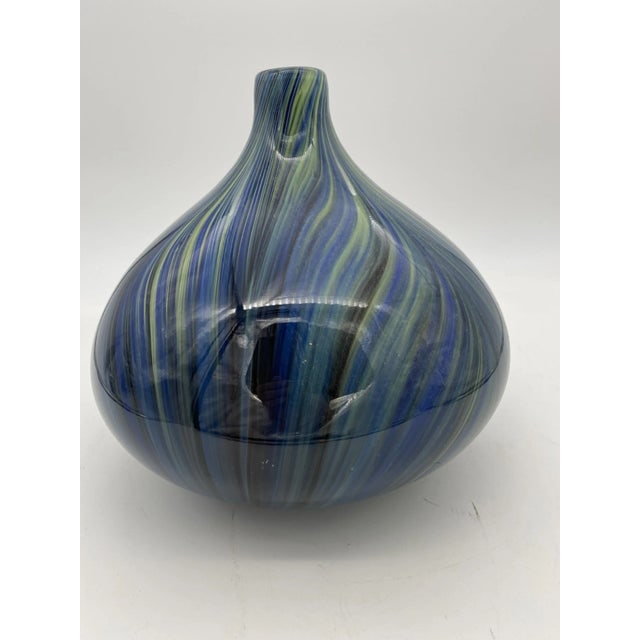 Mid-Century Handblown Swirl Murano Glass Vase - 5