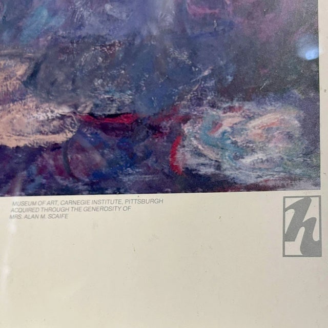1979 Carnegie Institute "Nympheas" Left Panel Lithograph Poster by Claude Monet, Framed - 5