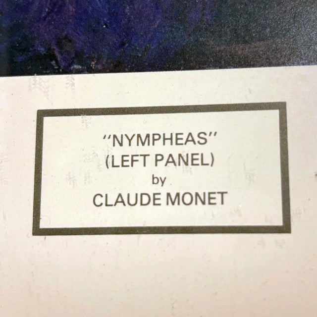 1979 Carnegie Institute "Nympheas" Left Panel Lithograph Poster by Claude Monet, Framed - 6