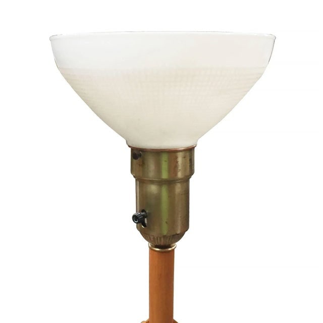 1950s Restored 8-Strand Rattan Lamp With Stepped Base - 5
