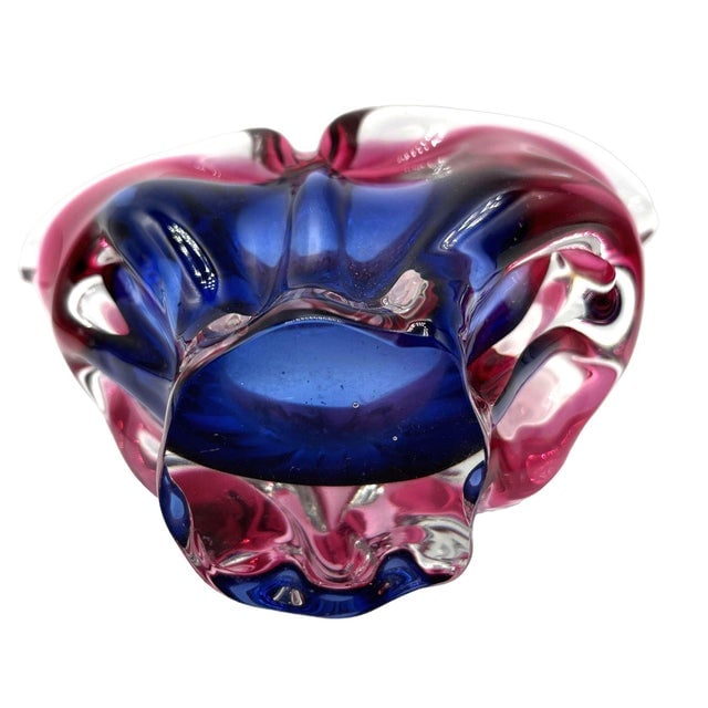 Mid 20th Century Art Glass Bowl Attributed to Josef Hospodka Czechoslovakia - 2