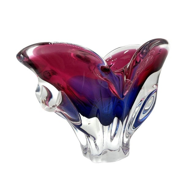 Mid 20th Century Art Glass Bowl Attributed to Josef Hospodka Czechoslovakia - 4