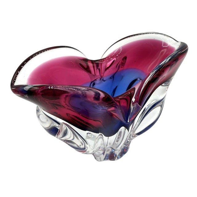 Mid 20th Century Art Glass Bowl Attributed to Josef Hospodka Czechoslovakia - 5