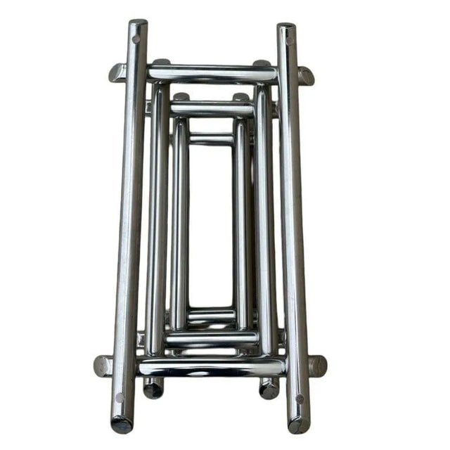 Late 20th Century Paul Mayen Style Chrome Tubular Stacked Cocktail Table - 9