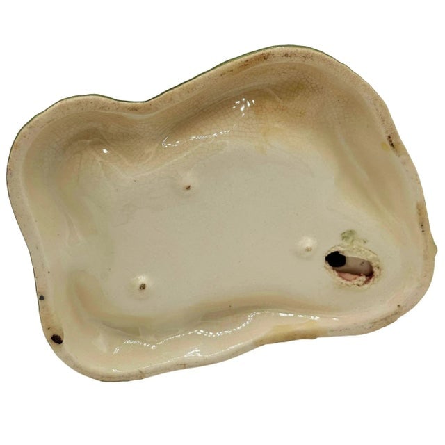 Mid Century Pink and Green Flamingo Ceramic Figurine in Flamingo Pool Ring Tray - 6