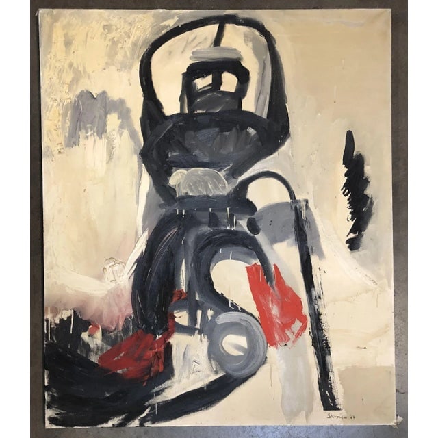 Abstract Robot Oil on Canvas Painting by Artist Pasqual Bettio - 2