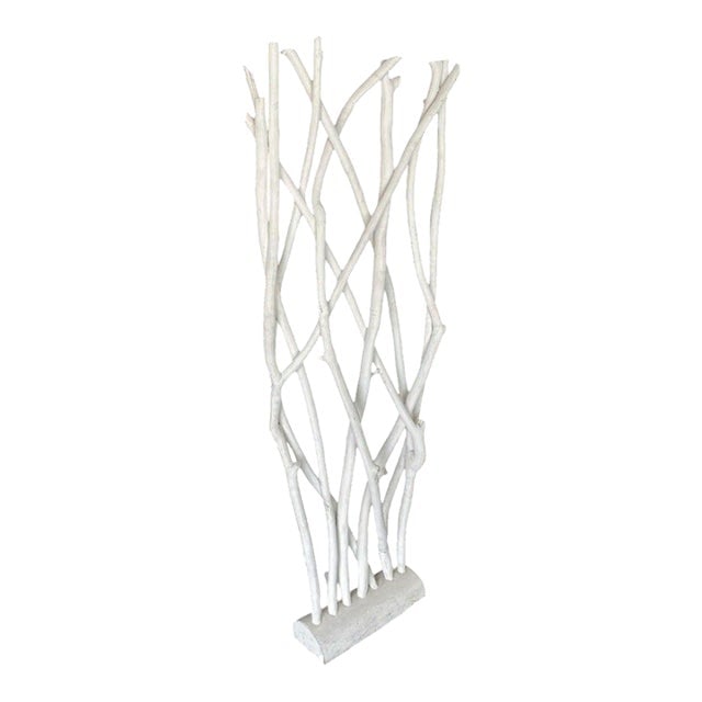 1970s White Modernist Driftwood Floor Sculpture Room Divider (1 of 7)
