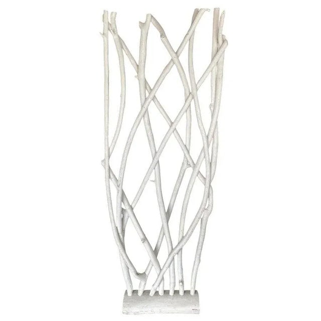 1970s White Modernist Driftwood Floor Sculpture Room Divider - 2