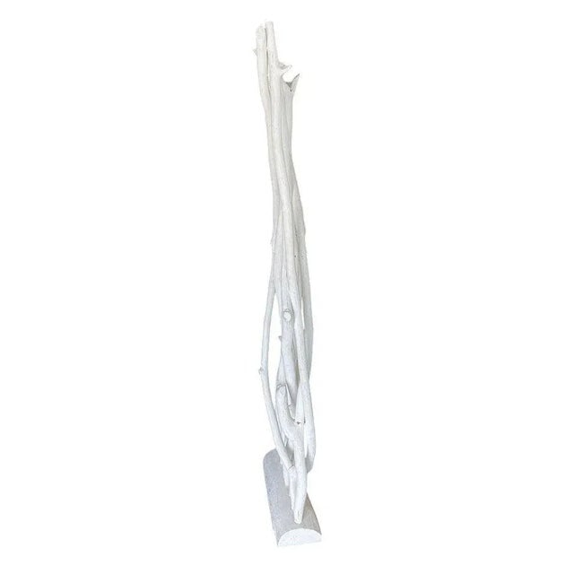 1970s White Modernist Driftwood Floor Sculpture Room Divider - 4