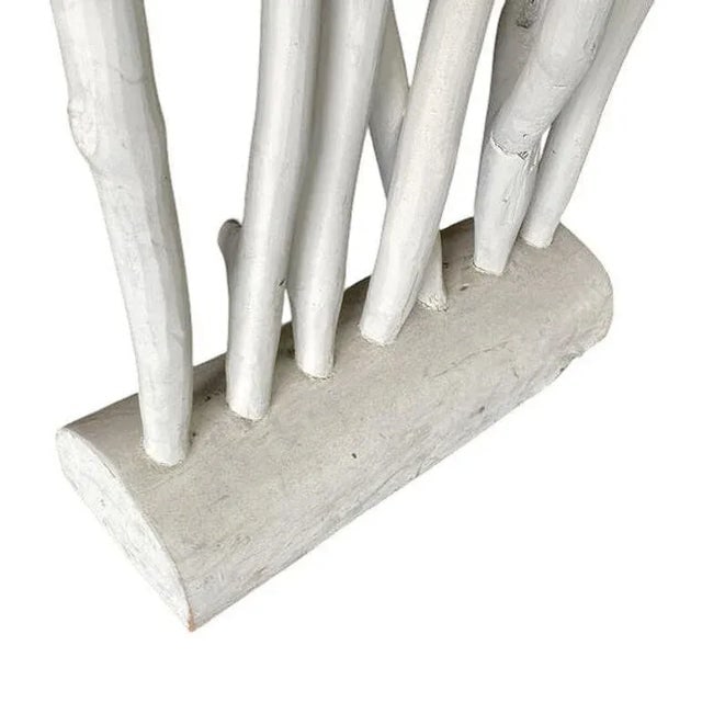 1970s White Modernist Driftwood Floor Sculpture Room Divider - 7