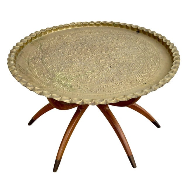1950s Mid-Century Moroccan Moorish Tray Table - 2