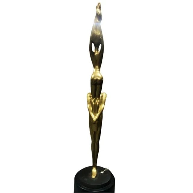 1990s Abstract Lovers Bronze Sculpture on Enameled Steel Base - 7