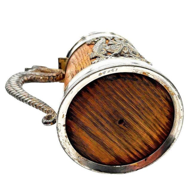 1920s Silverplate Oak Tankard Beer Stein W/ Dragon Motif, by St. Louis Silver Co. - 6