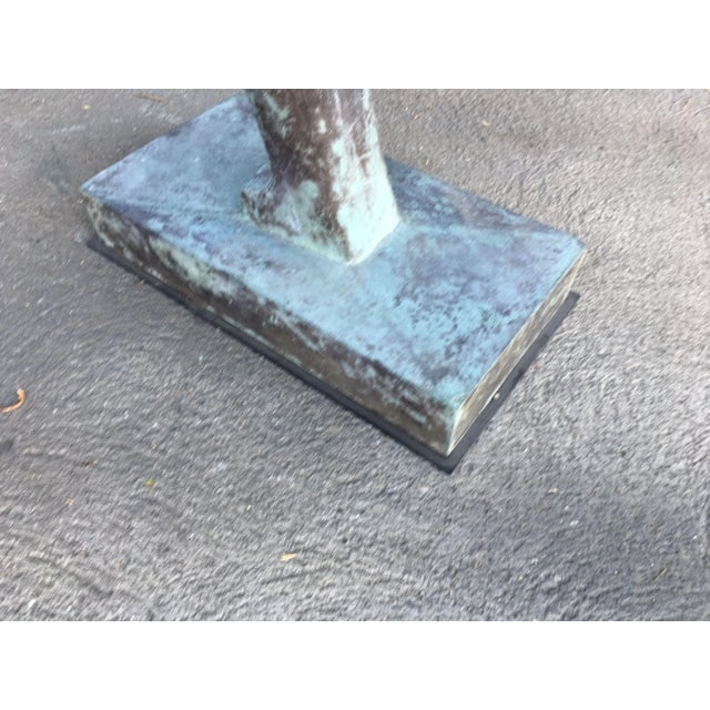 Sizable 43" Modern Faux Bronze "Lovers" Statue - 7