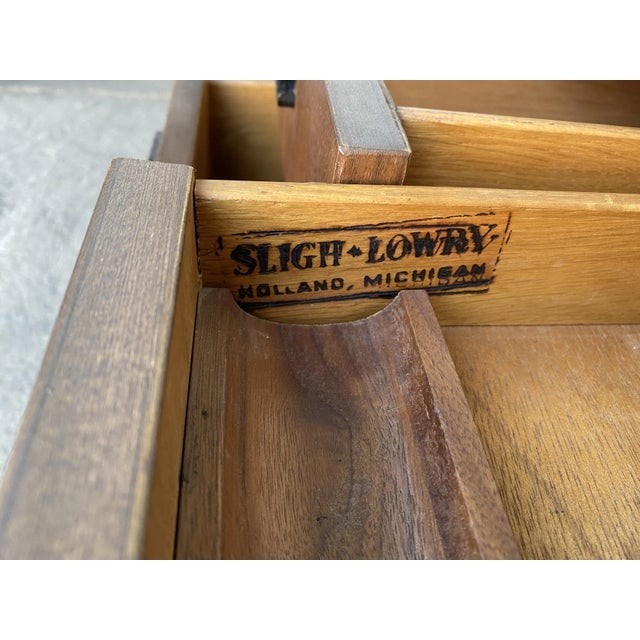 1960s Mid-Century Danish Modern Sligh Lowry Teak Writing Desk - 4