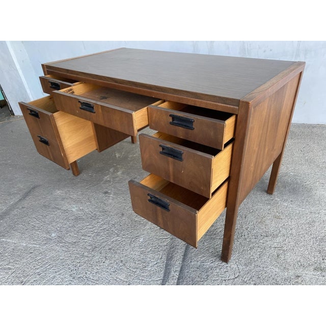 1960s Mid-Century Danish Modern Sligh Lowry Teak Writing Desk - 5