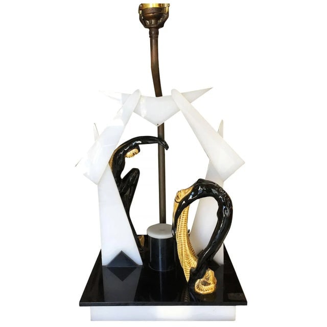 Mid-Century Dancers Acrylic Sculptural Lamp by Moss - 7