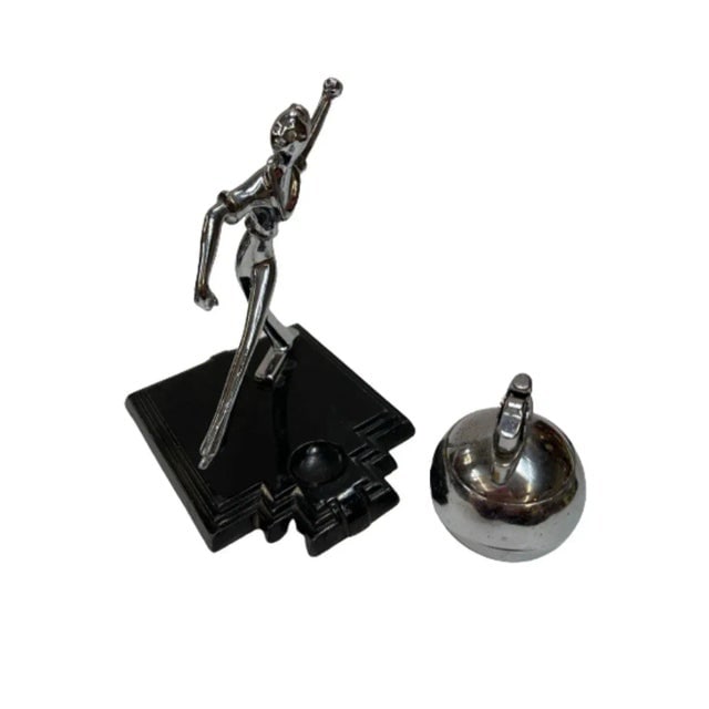 1930s Art Deco Ball Player Table Table Lighter With Base by Ronson - 7
